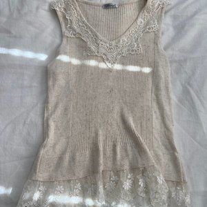 Pullana Lace Romantic Casual Tank Top